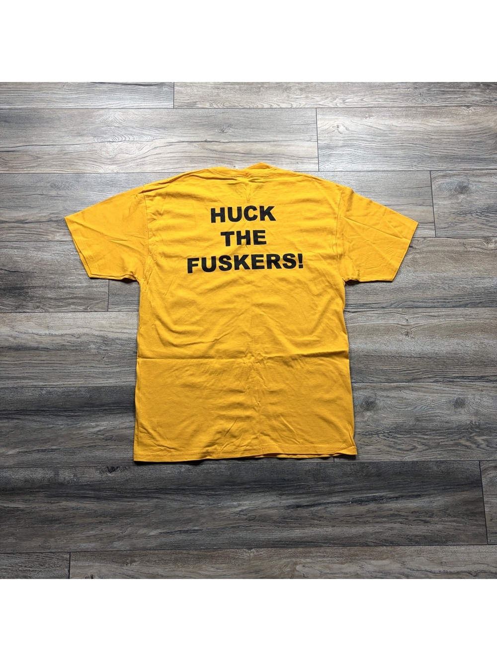 Hanes Heavyweight Yellow Graphic T-Shirt Size Large
